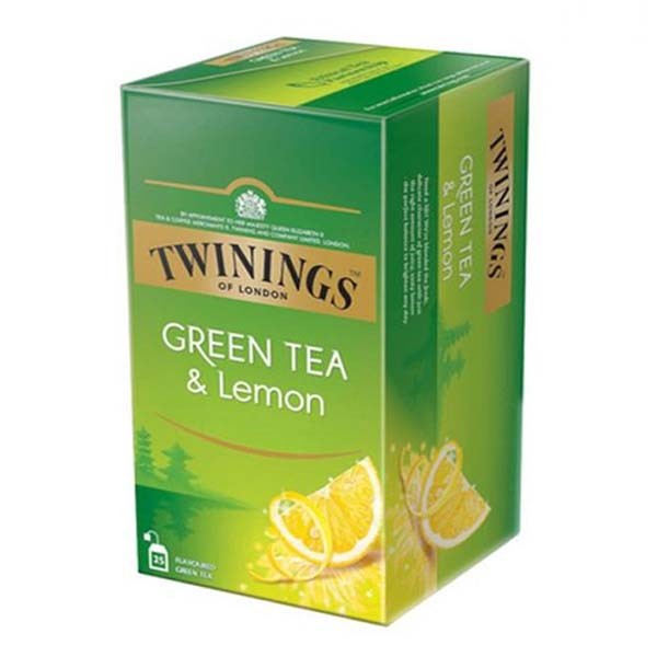 Twinings Green Tea and Lemon Tea Bags (Pack of 25 Tea Bags)